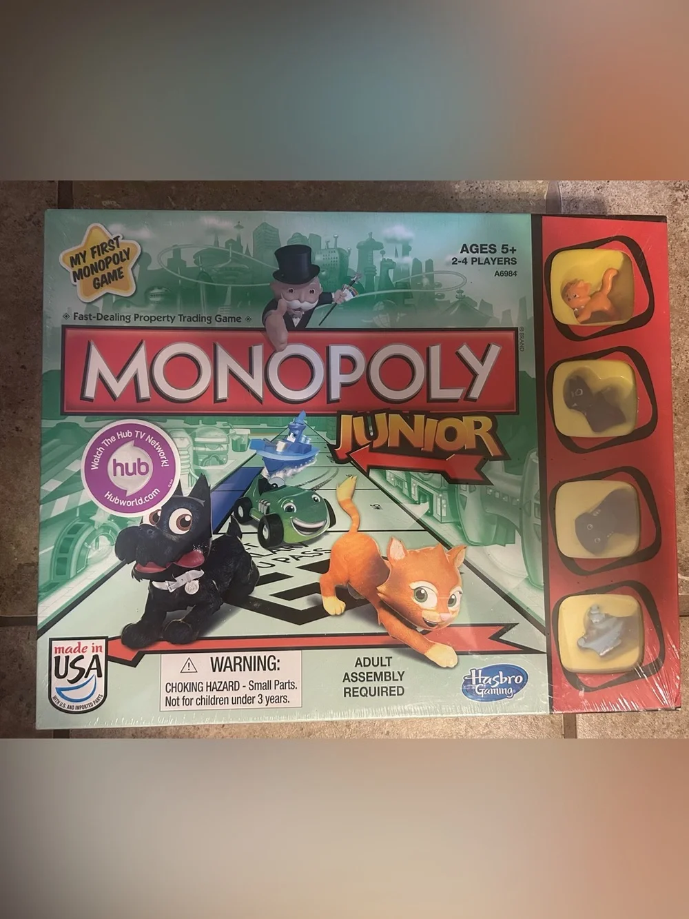 Hasbro Monopoly Junior Cat Dog Car Boat Sealed